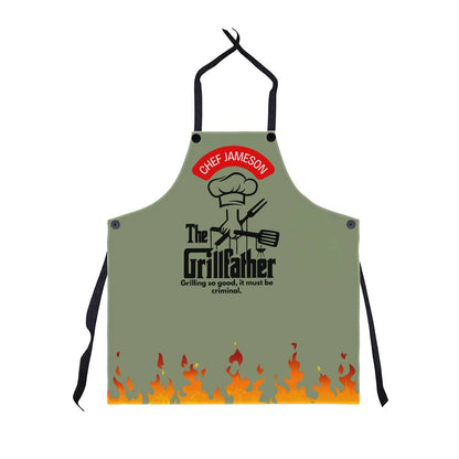 Apron | Grillfather | For Dad Grandpa Husband Boyfriend