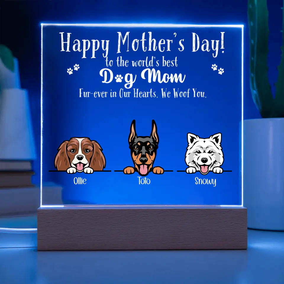 Acrylic - Dog Mom - Peeking Dog Clipart Edition