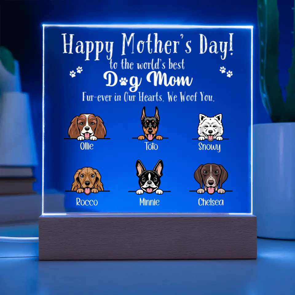Acrylic - Dog Mom - Peeking Dog Clipart Edition