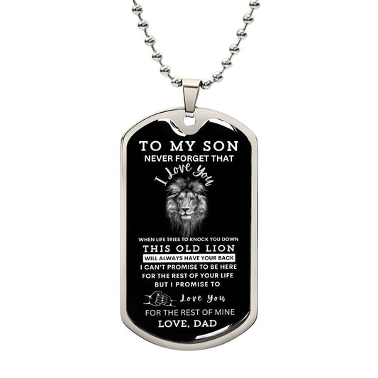 To My Son | Dog Tag Chain