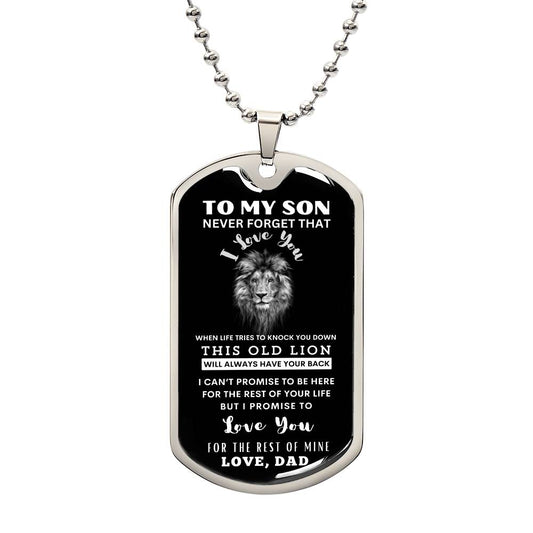 To My Son - Dog Tag Chain