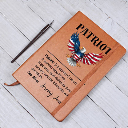 Graphic Journal | Patriot Definition | Eagle | Personalized with Name