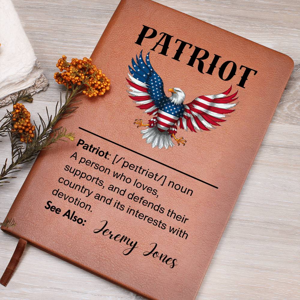 Graphic Journal | Patriot Definition | Eagle | Personalized with Name