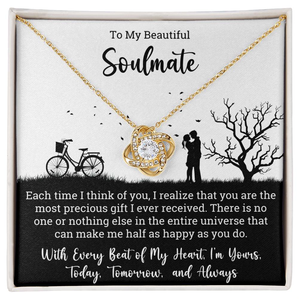 To My Beautiful Soulmate | Precious Gift | Love Knot Necklace