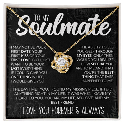 To My Soulmate | Forever and Always | Love Knot Necklace