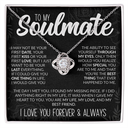 To My Soulmate | Forever and Always | Love Knot Necklace