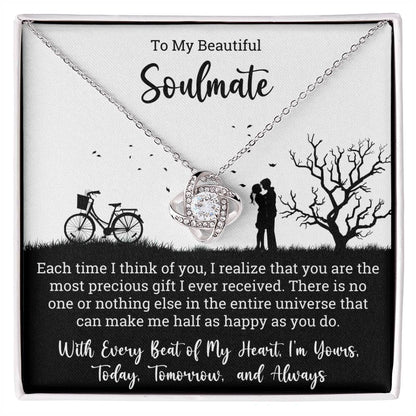 To My Beautiful Soulmate | Precious Gift | Love Knot Necklace