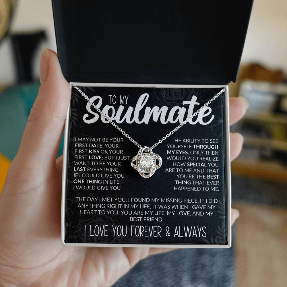 To My Soulmate | Forever and Always | Love Knot Necklace