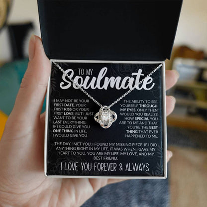 To My Soulmate | Forever and Always | Love Knot Necklace