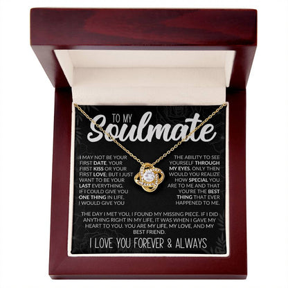 To My Soulmate | Forever and Always | Love Knot Necklace