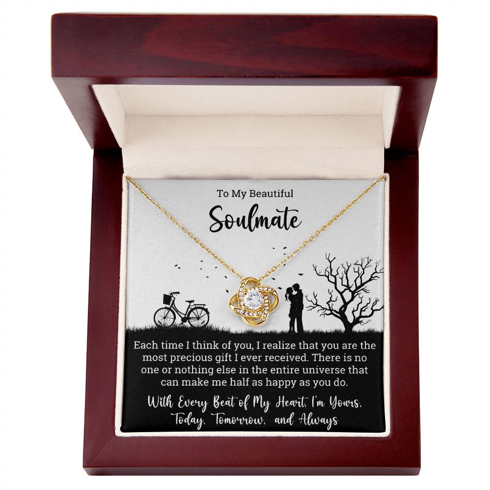 To My Beautiful Soulmate | Precious Gift | Love Knot Necklace