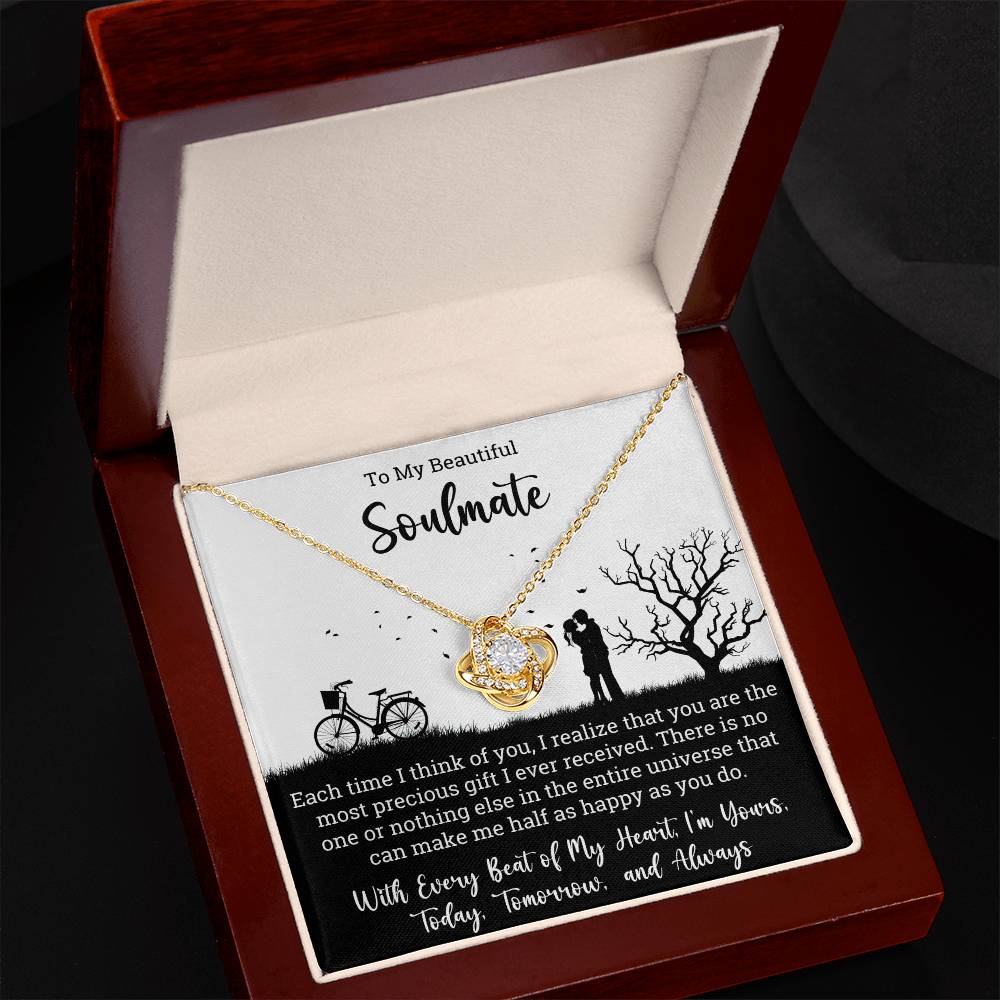 To My Beautiful Soulmate | Precious Gift | Love Knot Necklace