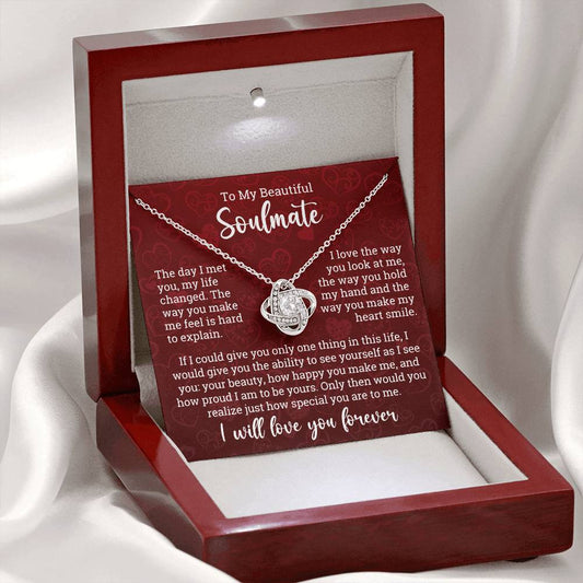 To My Beautiful Soulmate | Love Knot Necklace