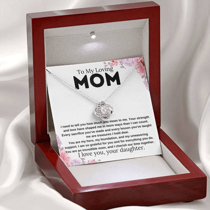 To My Loving Mom | Love Knot Necklace | Daughter to Mom