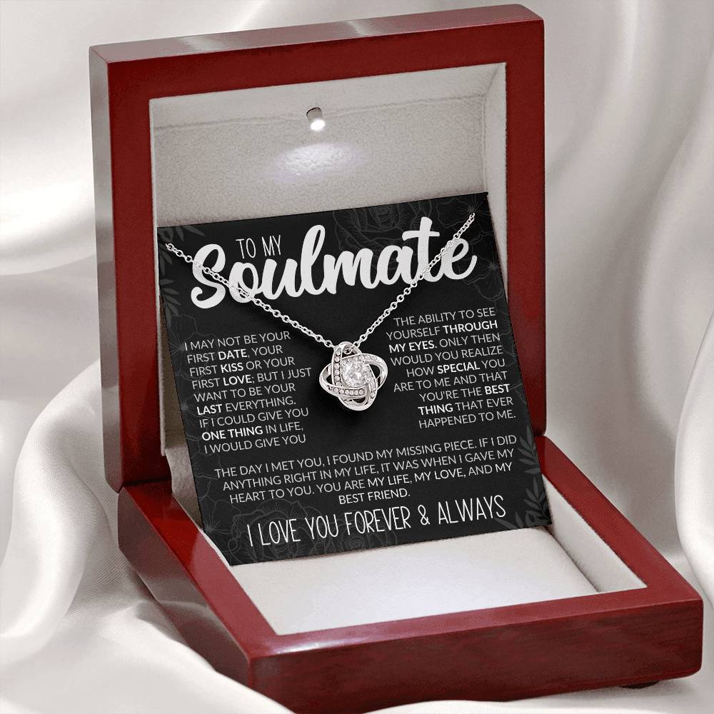 To My Soulmate | Forever and Always | Love Knot Necklace