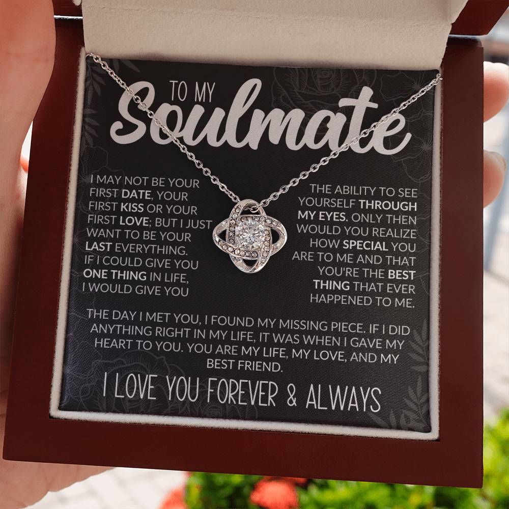 To My Soulmate | Forever and Always | Love Knot Necklace