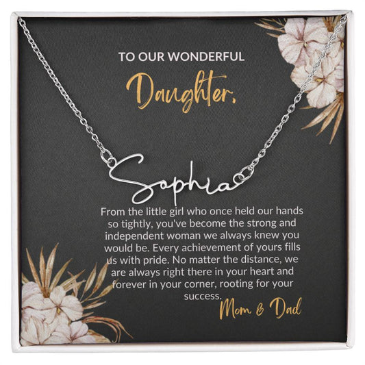 To Our Wonderful Daughter | Name Necklace