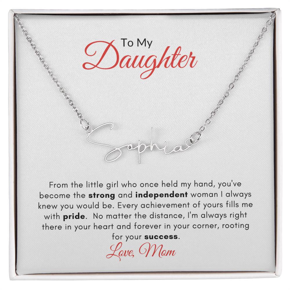 To My Daughter | Signature Name Necklace – Gifts 4 all of us