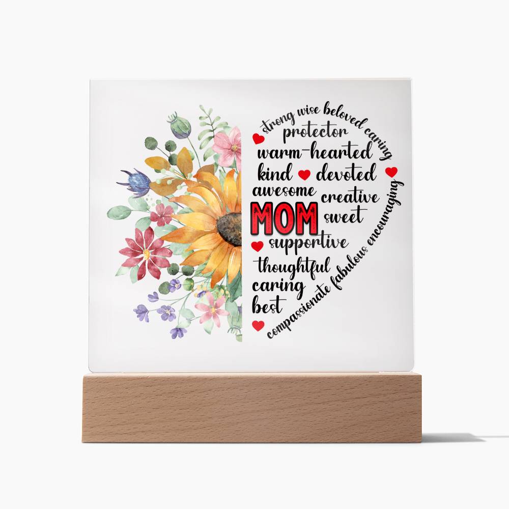 Mom's Eternal Blossom" - A Personalized Acrylic Lovegram