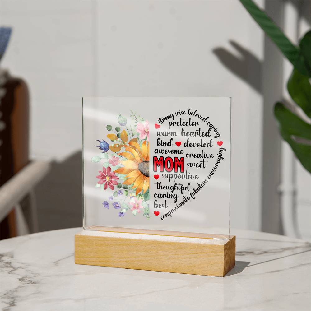 Mom's Eternal Blossom" - A Personalized Acrylic Lovegram