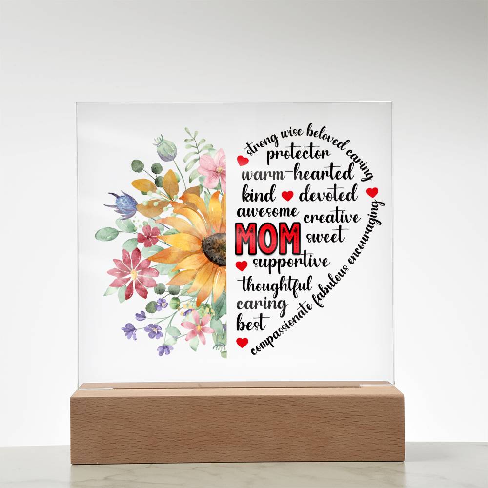 Mom's Eternal Blossom" - A Personalized Acrylic Lovegram