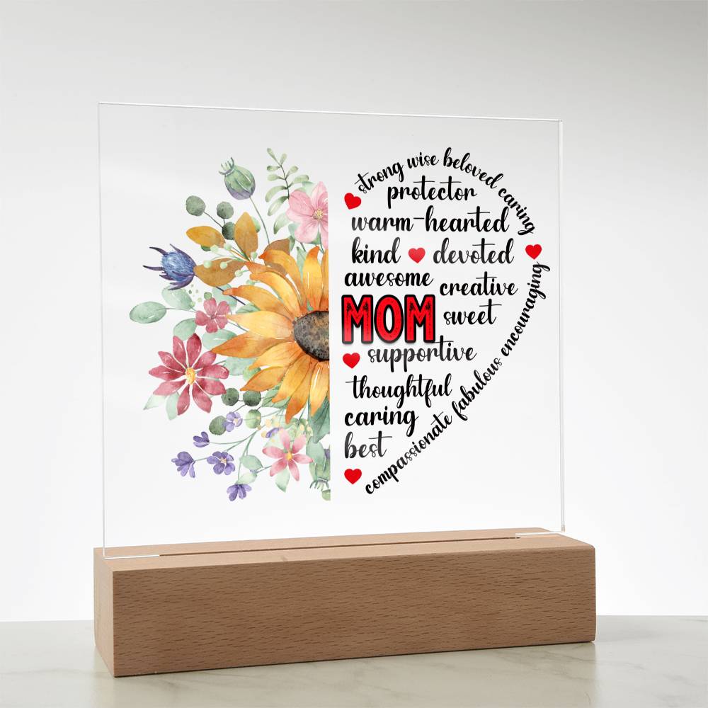 Mom's Eternal Blossom" - A Personalized Acrylic Lovegram