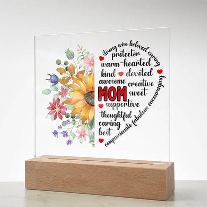 Mom's Eternal Blossom" - A Personalized Acrylic Lovegram