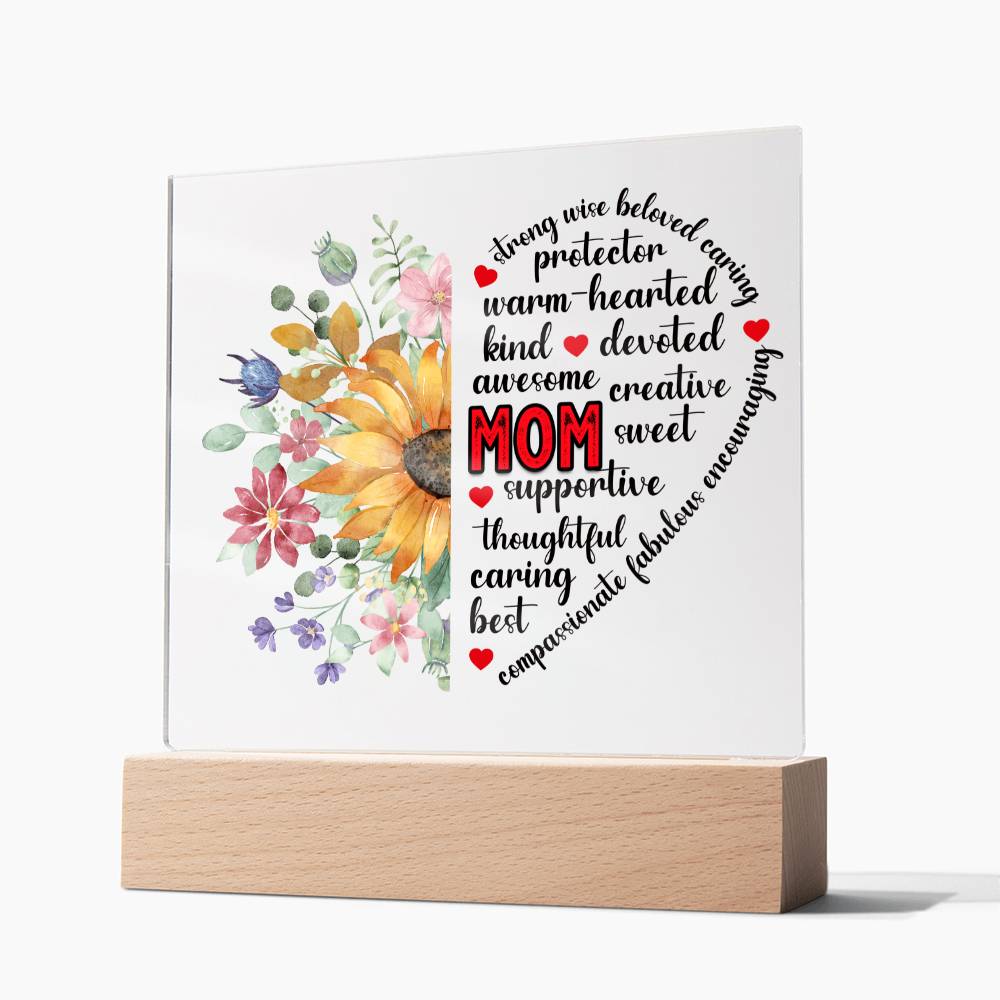 Mom's Eternal Blossom" - A Personalized Acrylic Lovegram