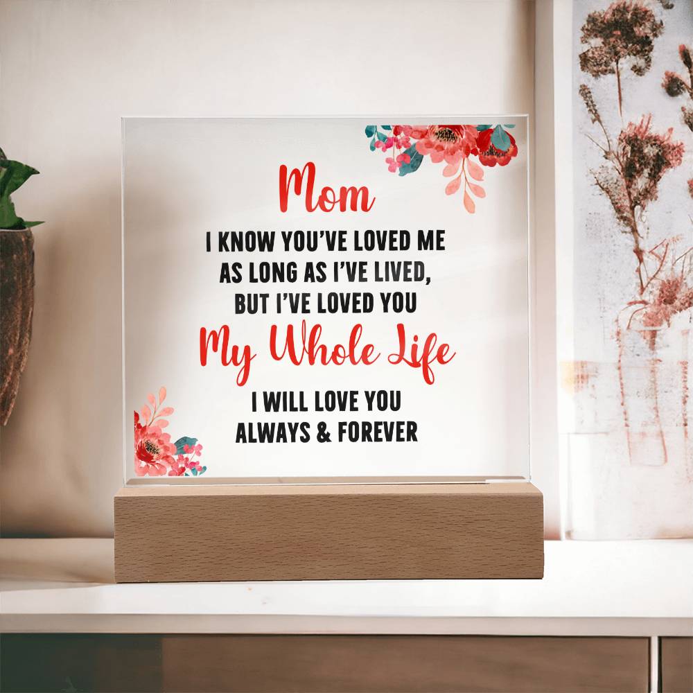 Eternal Love Illuminated Plaque - For Mom