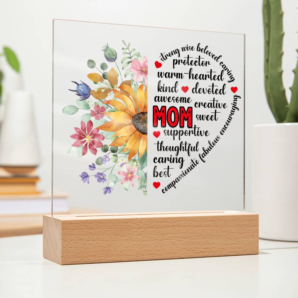 Mom's Eternal Blossom" - A Personalized Acrylic Lovegram