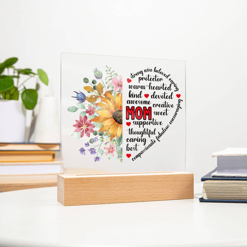 Mom's Eternal Blossom" - A Personalized Acrylic Lovegram