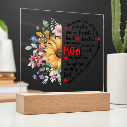 Mom's Eternal Blossom" - A Personalized Acrylic Lovegram