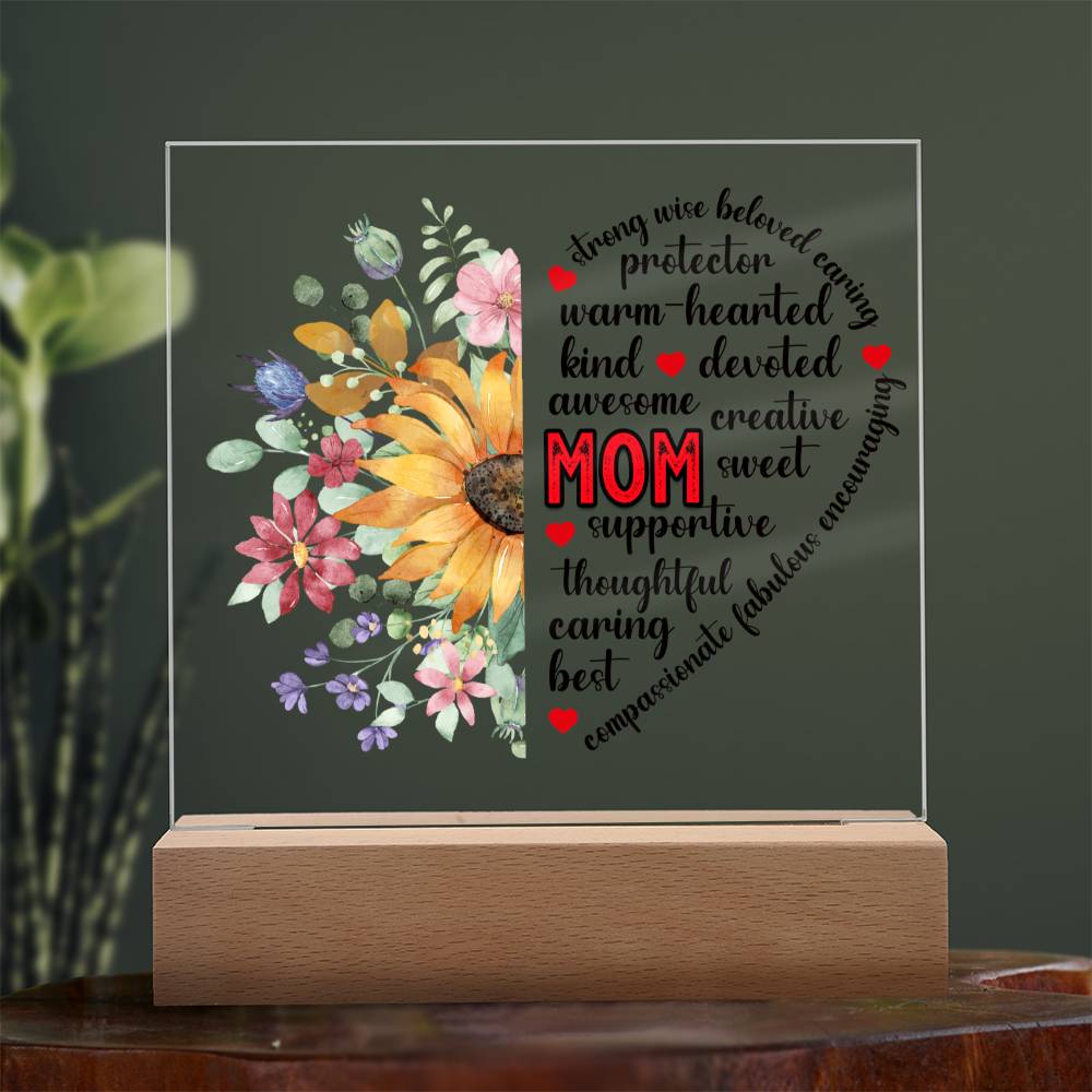 Mom's Eternal Blossom" - A Personalized Acrylic Lovegram