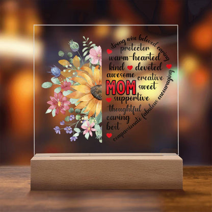 Mom's Eternal Blossom" - A Personalized Acrylic Lovegram