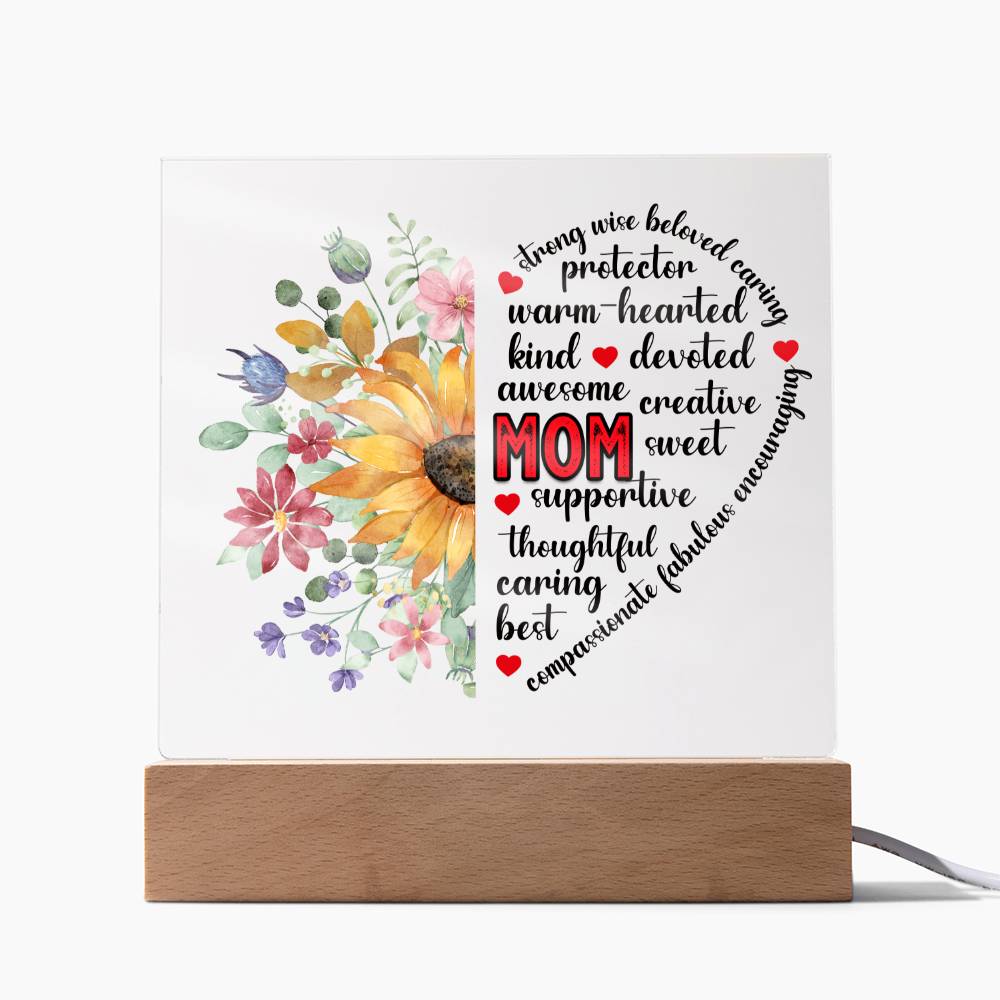 Mom's Eternal Blossom" - A Personalized Acrylic Lovegram