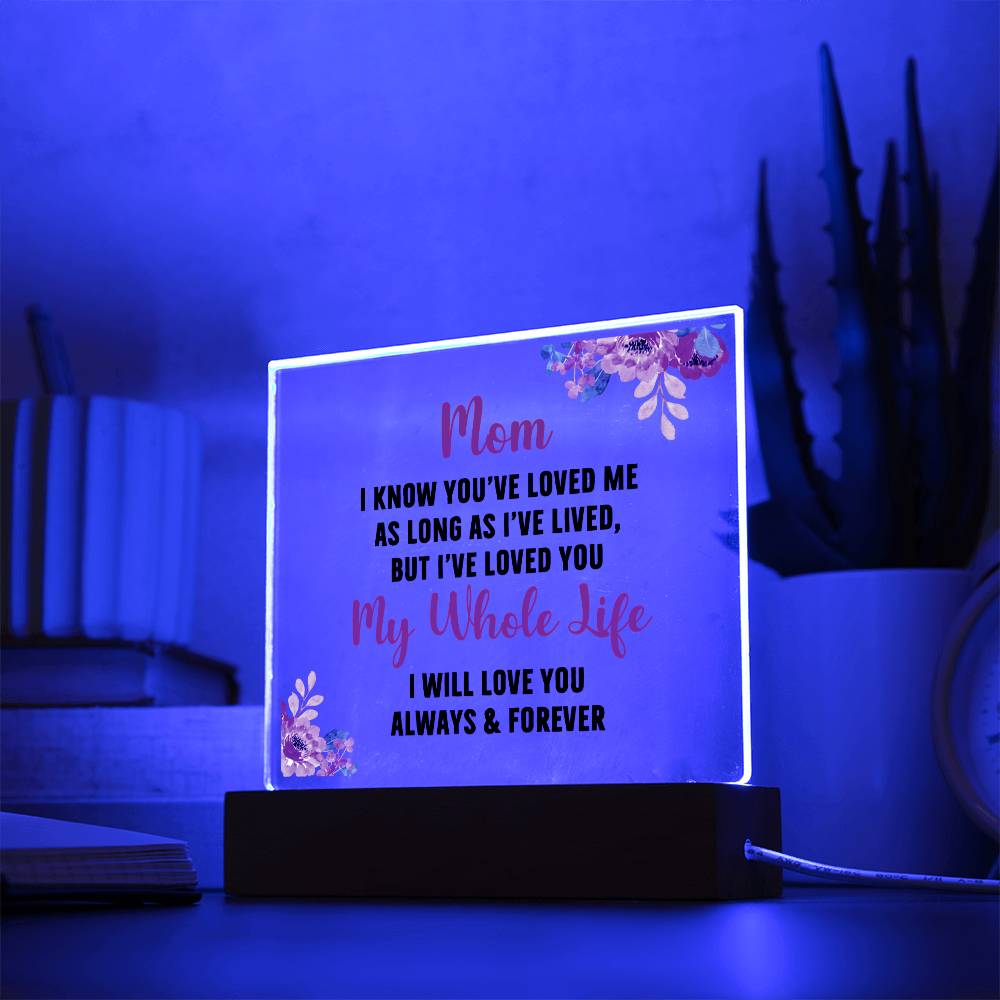 Eternal Love Illuminated Plaque - For Mom