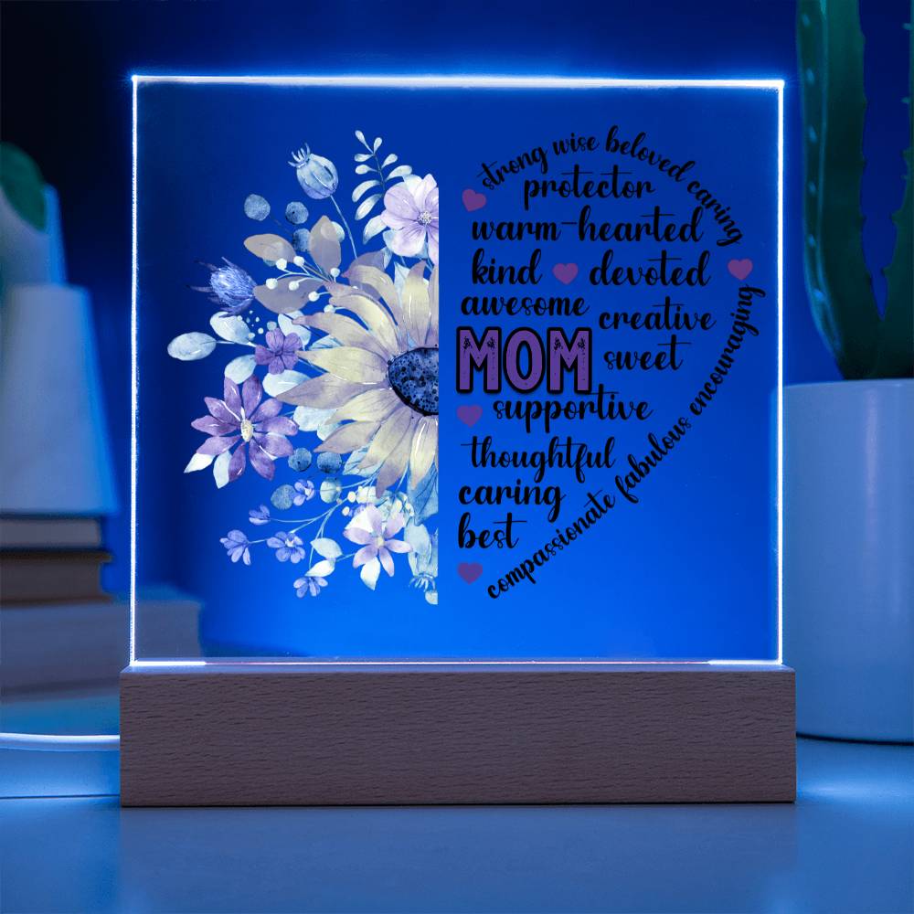 Mom's Eternal Blossom" - A Personalized Acrylic Lovegram