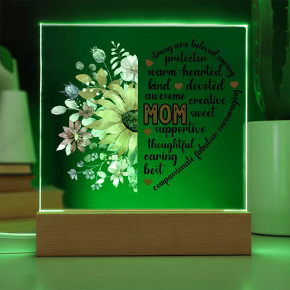 Mom's Eternal Blossom" - A Personalized Acrylic Lovegram