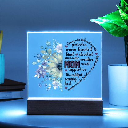 Mom's Eternal Blossom" - A Personalized Acrylic Lovegram