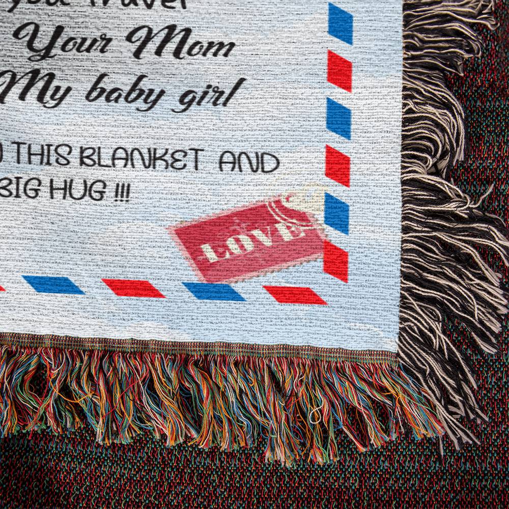 Mother to Daughter | Woven Blanket | Letter Style