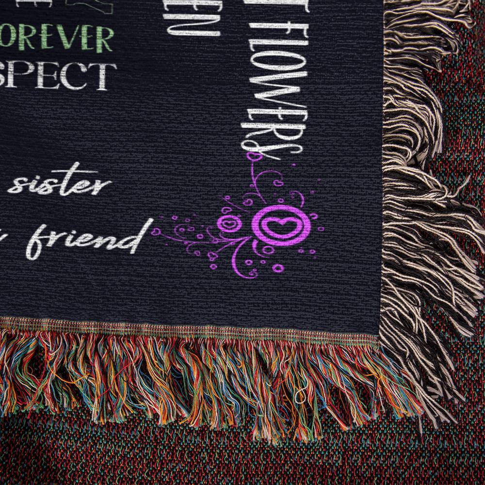 Sister to Sister | Woven Blanket | Butterfly Night Time