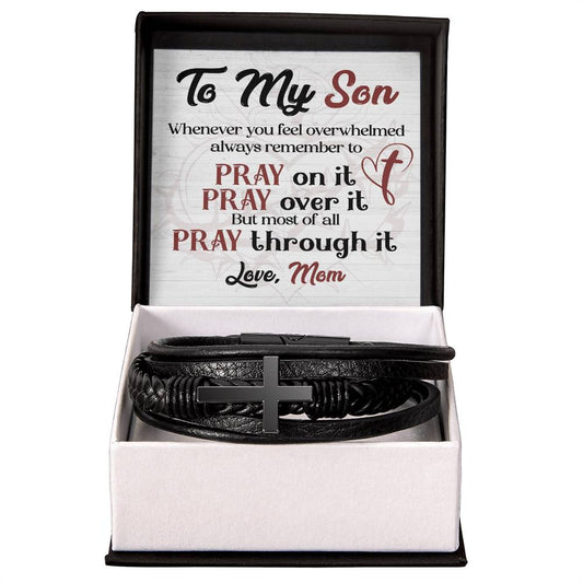 To My Son | Cross Bracelet | Pray on It