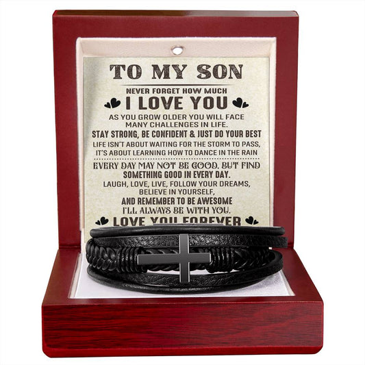 To My Son | Cross Bracelet | Never Forget