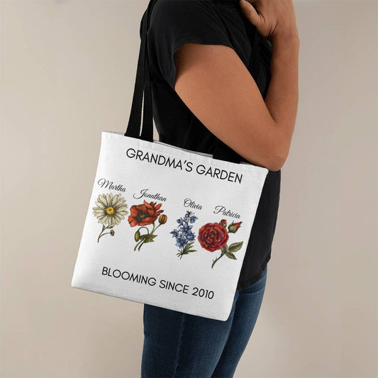 "Grandma's Garden" Classic Tote Bag with Birth Flowers for Grandchildren