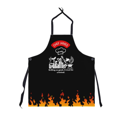 Apron | Grillfather | For Dad Grandpa Husband Boyfriend