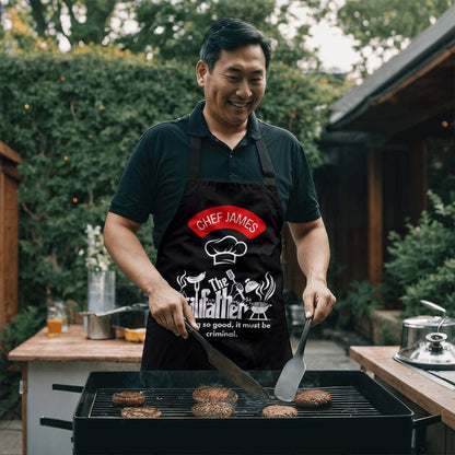 Apron | Grillfather | For Dad Grandpa Husband Boyfriend