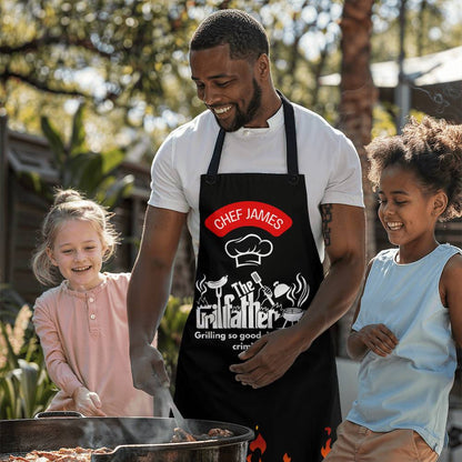 Apron | Grillfather | For Dad Grandpa Husband Boyfriend