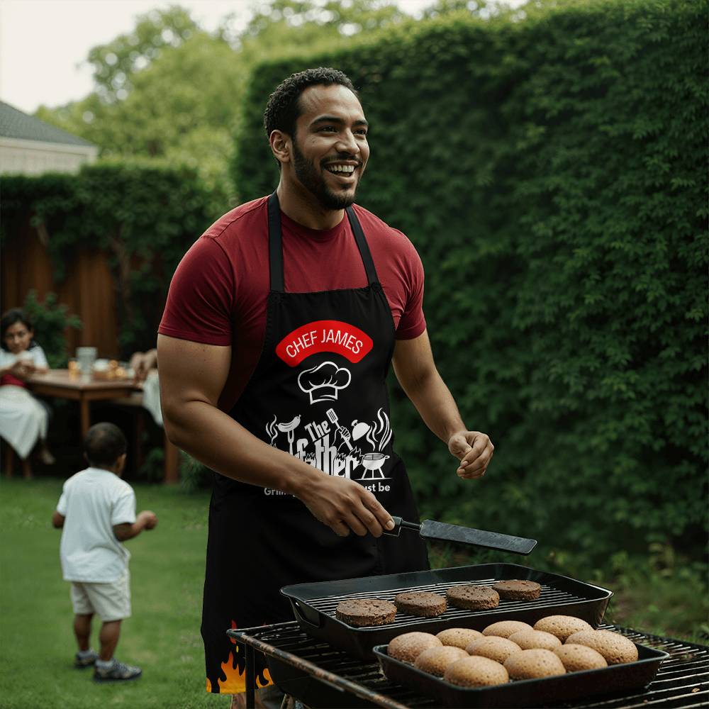 Apron | Grillfather | For Dad Grandpa Husband Boyfriend