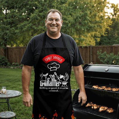 Apron | Grillfather | For Dad Grandpa Husband Boyfriend